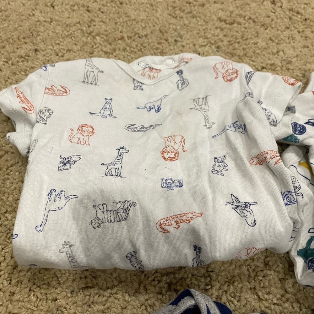 Carter's Blue, Gray, and White Kids Onesies- #128 - Picture 5 of 9